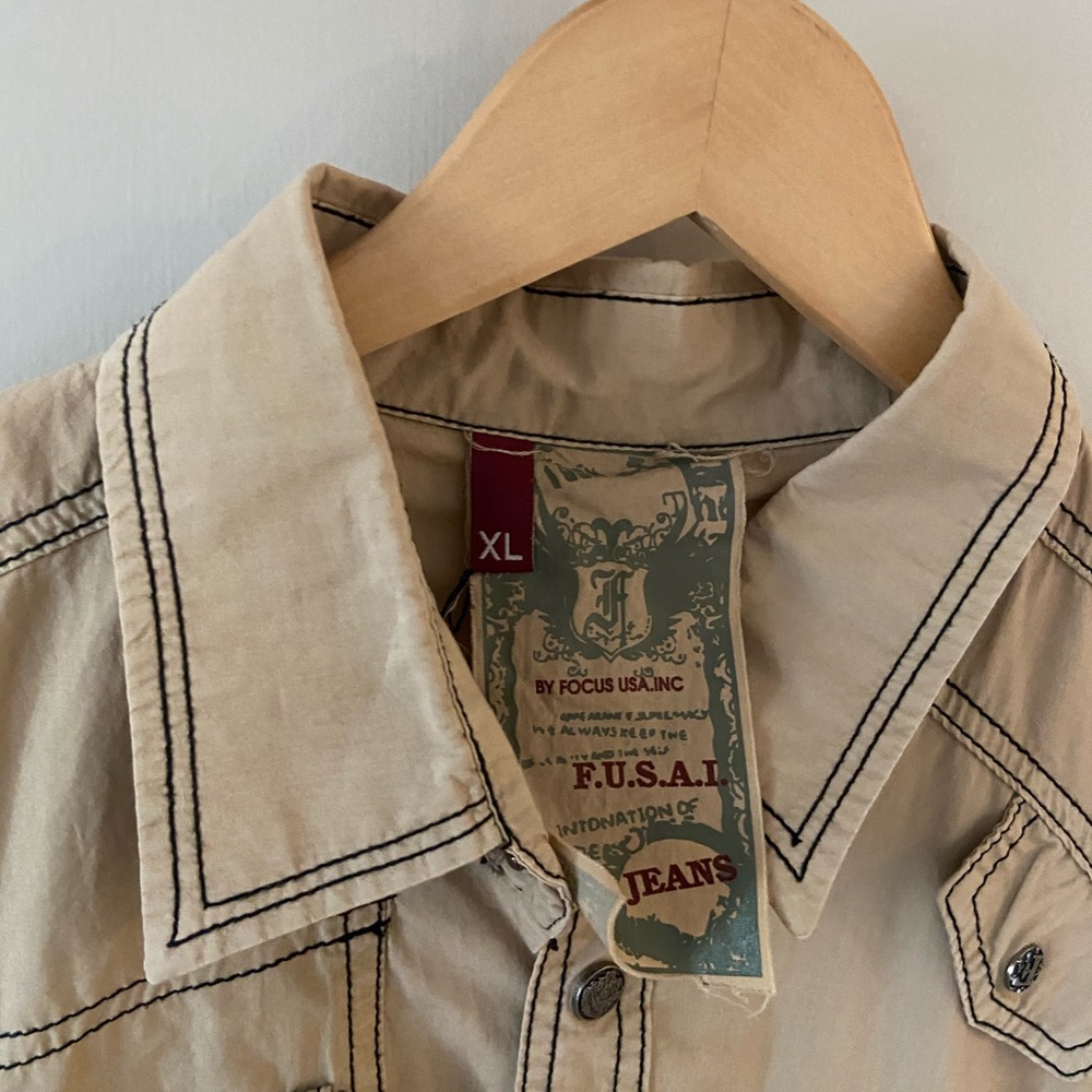 Button up cargo style shirt